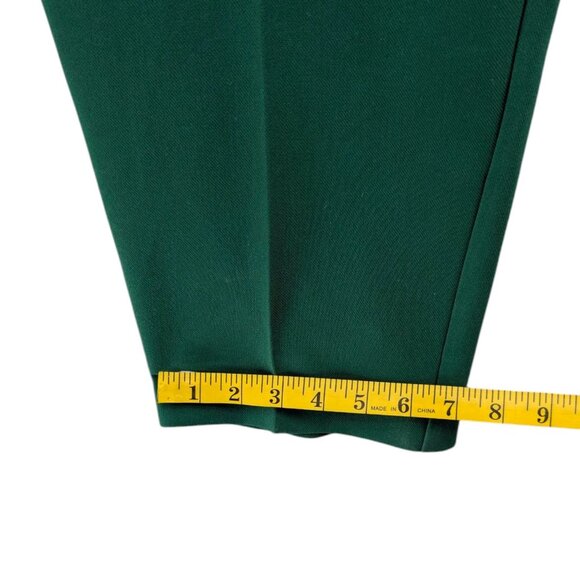 Eloquii Green Pants Women Flat Front Tapered Stretch Slacks Size 20 - Picture 11 of 11